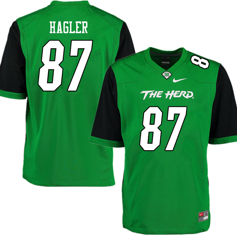 Men #87 Hayden Hagler Marshall Thundering Herd College Football Jerseys Sale-Gren - Click Image to Close